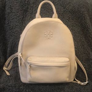 Tory Burch Gray Leather Backpack